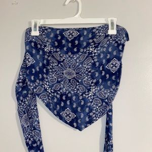 Bandanna tube top, worn twice